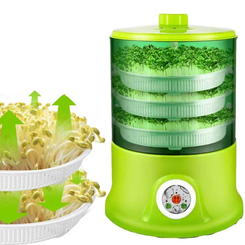 Intelligent Bean Sprouts Machine Grow Automatic Large Capacity Thermostat Green Seeds Growing Automatic Bean Sprout MachineEU US bean sprouts maker