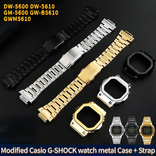 For Casio G-SHOCK metal case strap stainless steel Suit DW5600/GW-M5610/5000  GW-B5600