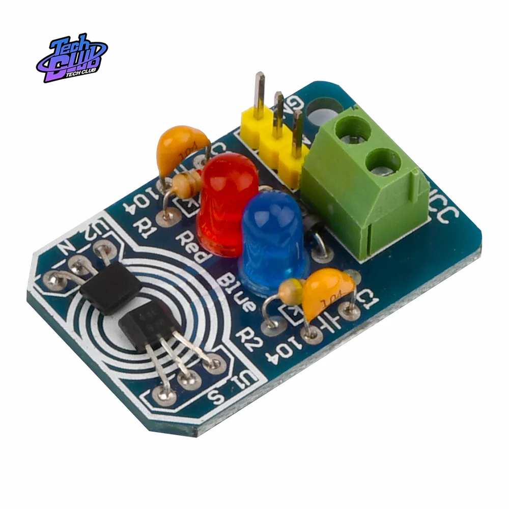 Hall Magnetic Induction Sensor Magnetic Detection Pole Resolver North And South Detection Module DIY Learning Kit Accessories 2