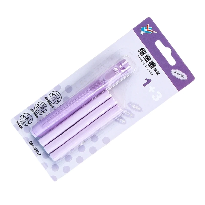 Cartoon Pencil Erasers Retractable Erasers Back to School Supplies for Students