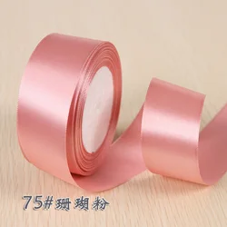Versatile Satin Ribbon Collection for Crafting and Scrapbooking (Coral Pink)