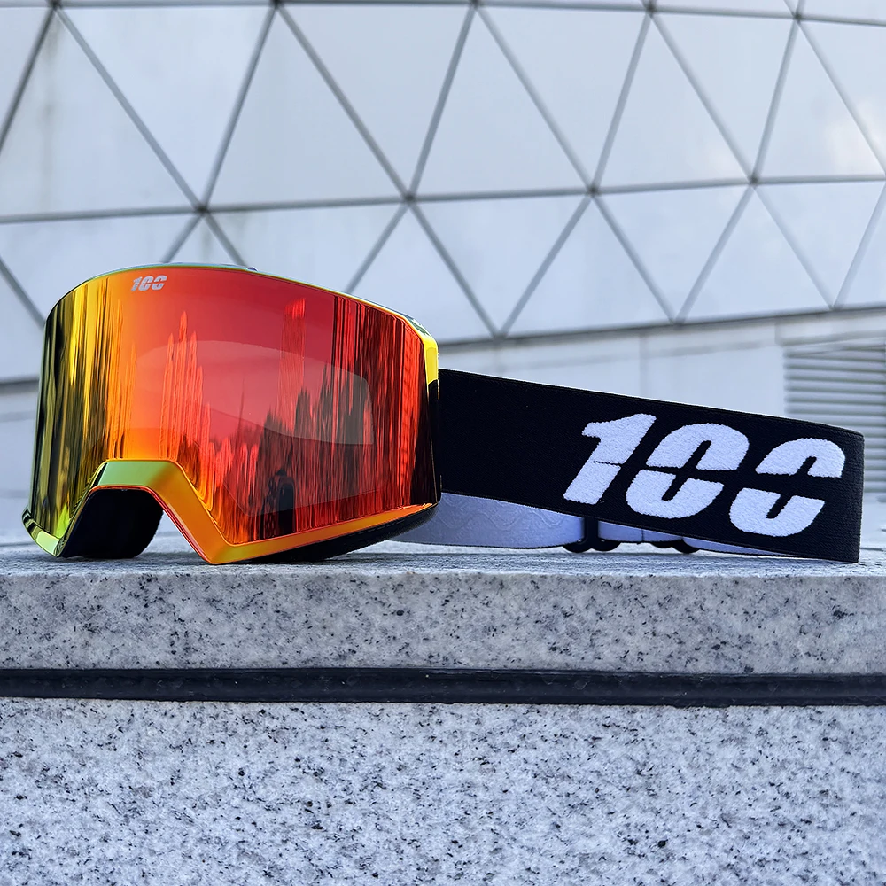 이중 레이어 HD 렌즈가 장착된 자석 스키 고글, 김서림 방지 UV400 스노보드 고글, 남녀 공용 스키 안경