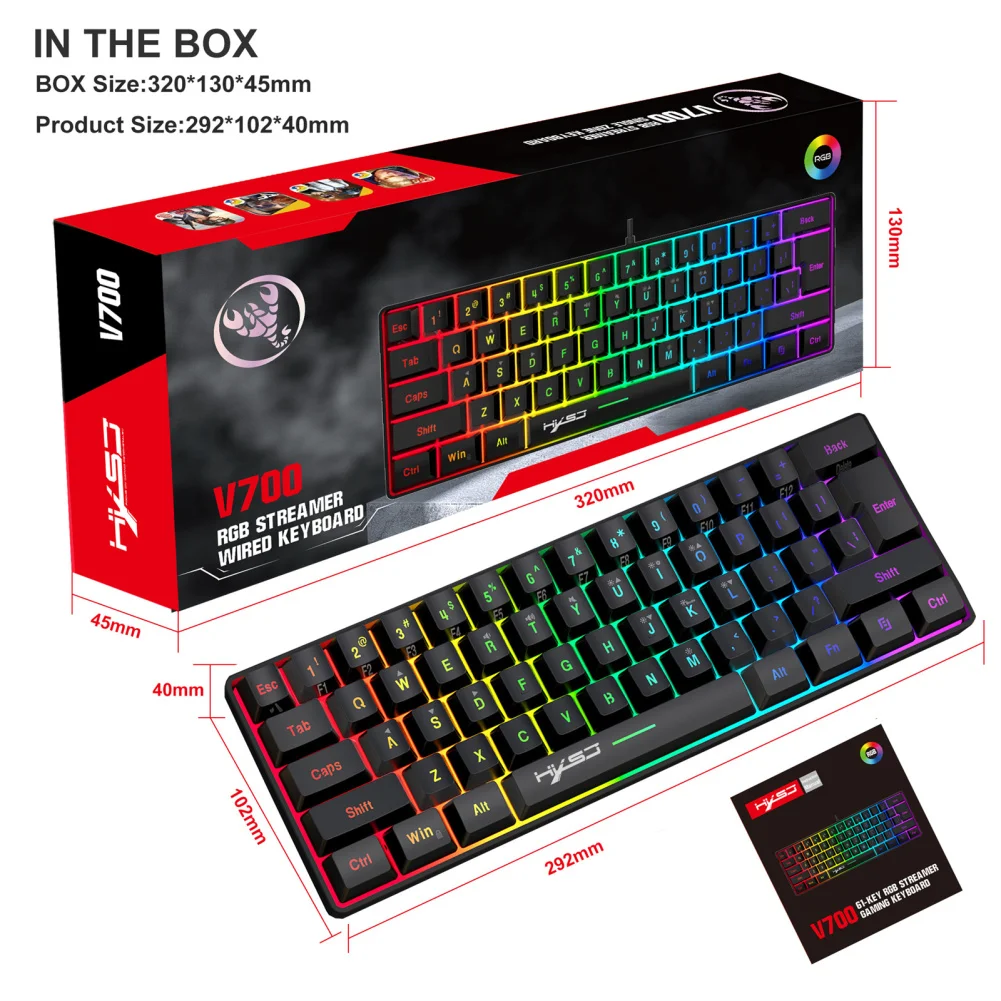 PC 백라이트 기계식 키보드 유선 키보드, iMice AK-600 게임용 104 키, RGB 게이머 Teclado 게이머 메카니코 클라비어  Best5