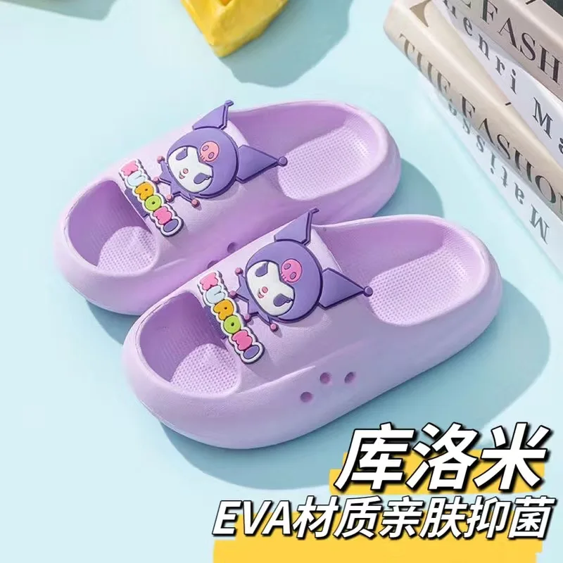 

Disney cartoon Sanrio kuromi HelloKitty Cinnamon Children's soft slippers Home Bathroom Summer kids Girls' shoes sandals