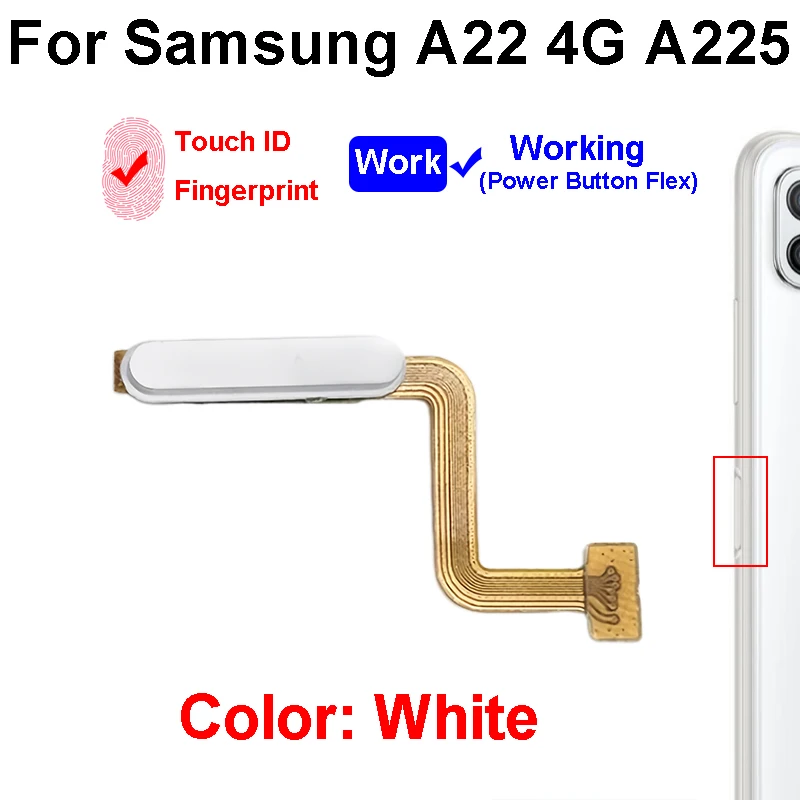 Premium Fingerprint Sensor Flex Cable with Power Button - Replacement Parts