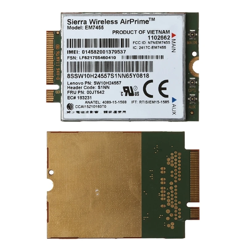 

EM7455 GOBI6000 FRU: S1NN для P70 P50 P50s T560 X1 Carbon X1 Tablet X1 Yoga P9JB