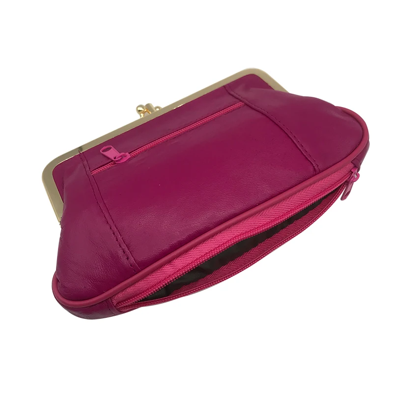 Coin Purse Women Wallet Metal Hasp Sheepskin Card&ID Holder