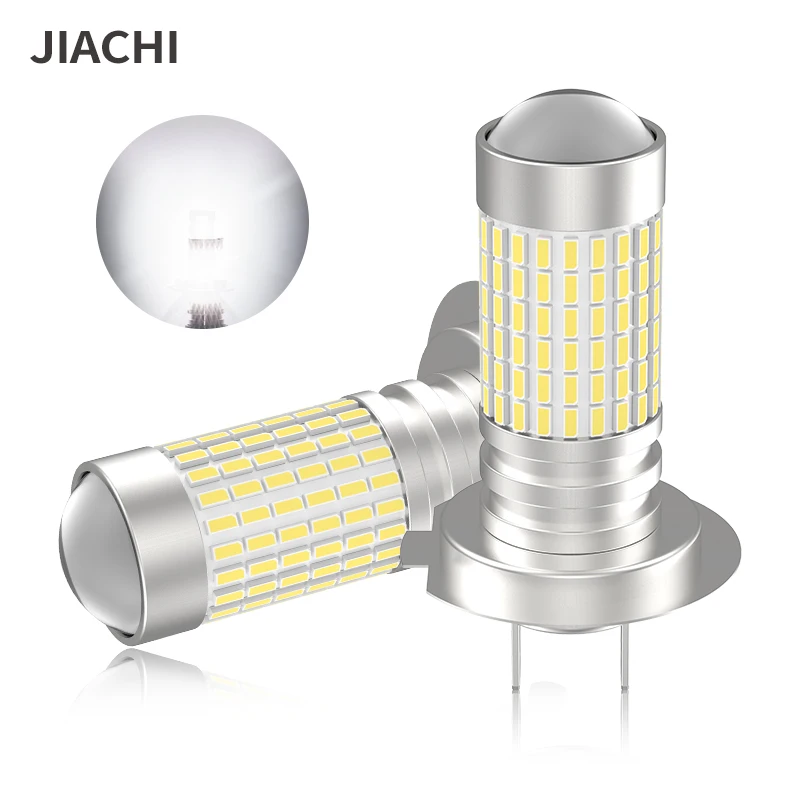 

JIACHI 100X New Arrival Wholesale Small Size H7 3014 144 SMD 12-24V 1400LM Car Led Fog Light With Lens