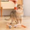 1/3Pcs Pet Cat Interactive Ball Toys Interactive Bouncy Balls with Feathers Indoor Cat Cat Toys Deplete Cat's Excess Energy 4