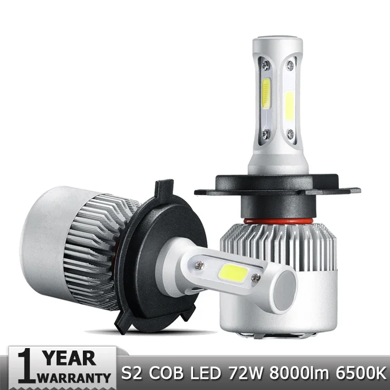 H4 H7 H11 9005 9006 H1 COB Car LED Headlight Bulbs Hi-Lo Beam 72W 8000LM 6500K Auto Led Headlamp Car Light 12v 24v led car lights led lights led bulbs led headlights led car headlights car headlamps hid headlight bulbs