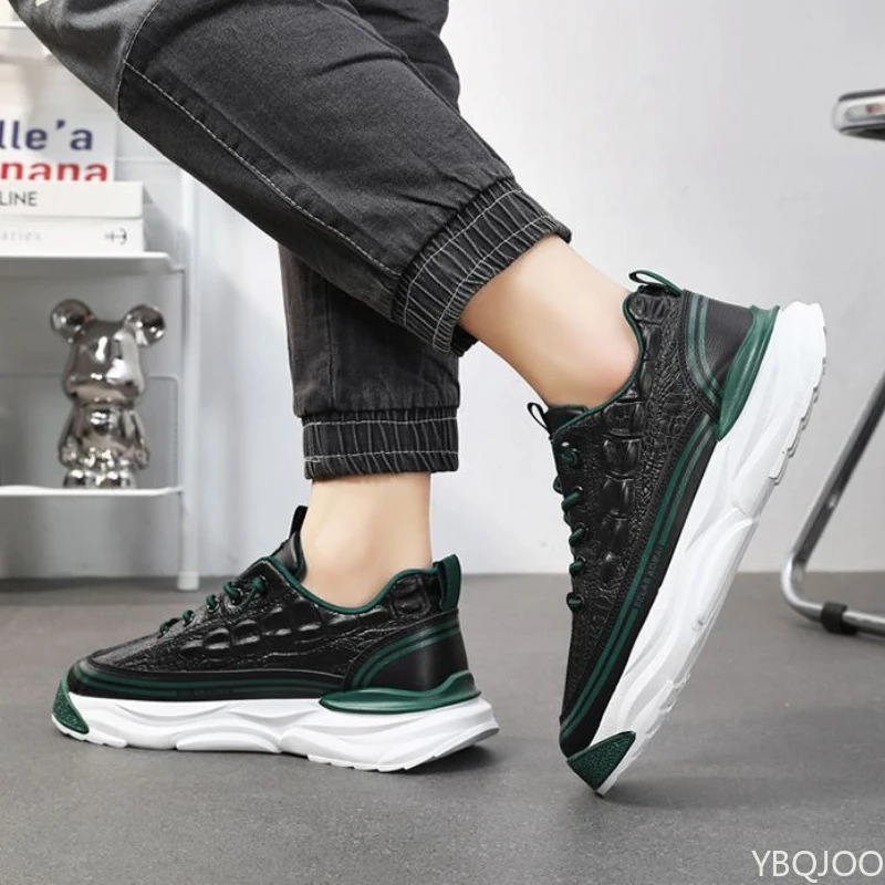 Large Size Spring and Autumn New Thick Sole Height Increasing Casual Men's Shoes Niche Trend Versatile Flat Sports Men's Shoes