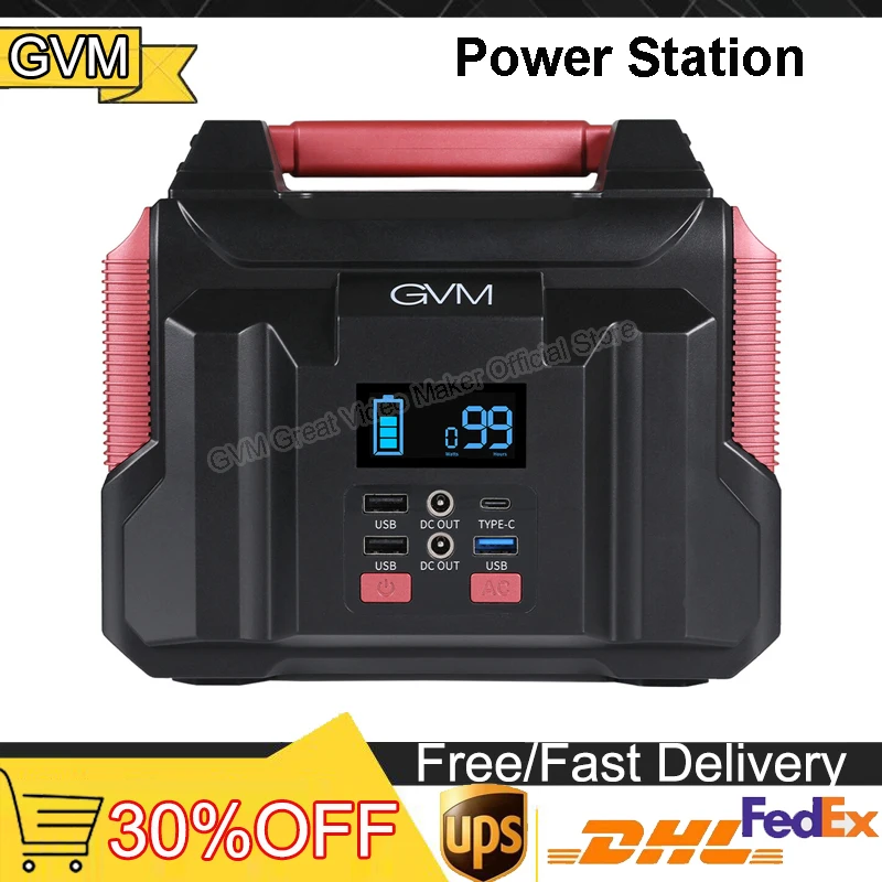 

GVM H300W портативная электростанция 60000mAh 222Wh солнечный генератор