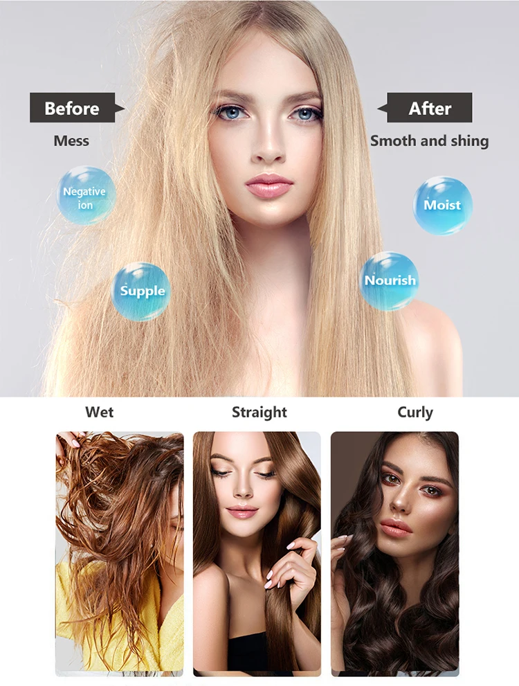 Professional Straightener Hair Salon Styling Curling Iron Flat Iron 480? Negative Ion Anti-scalding Hair Care