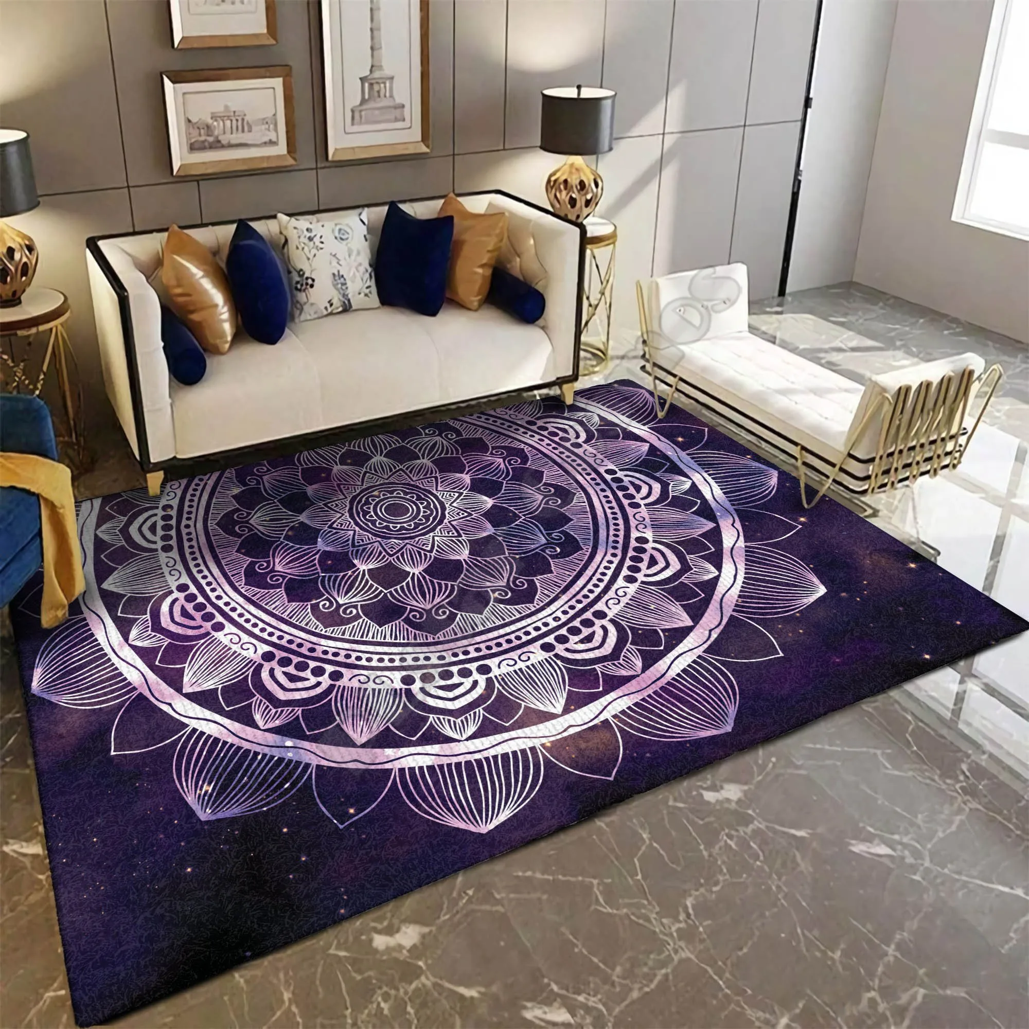 

Mandala Flower Area Rug 3D All Over Printed Room Mat Floor Anti-slip Carpet Home Decoration Themed Living Room Carpet 02