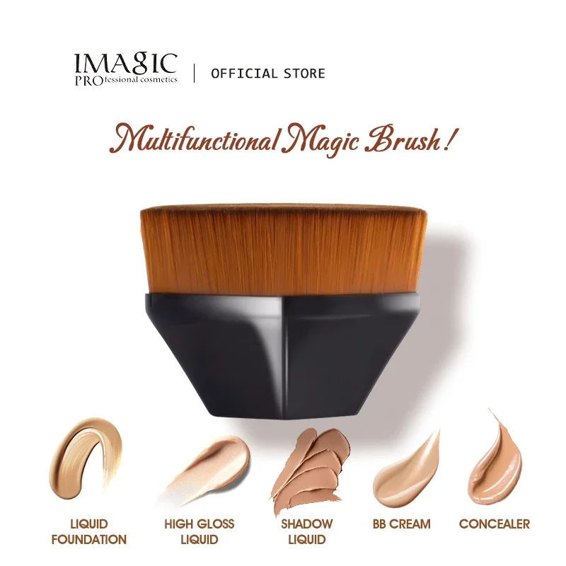 

IMAGIC Горячие одиночные шесть углов Пудра Кисти для макияжа кисть для жидкой основы мягкая синтетическая без следов Женская Косметическая кисть для красоты