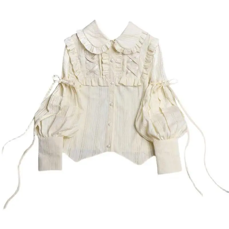 1Pc Women Fashion Lolita Style Elegant Vintage Shirt All-Match Temperament Exquisite Lolita Apparel Accessories