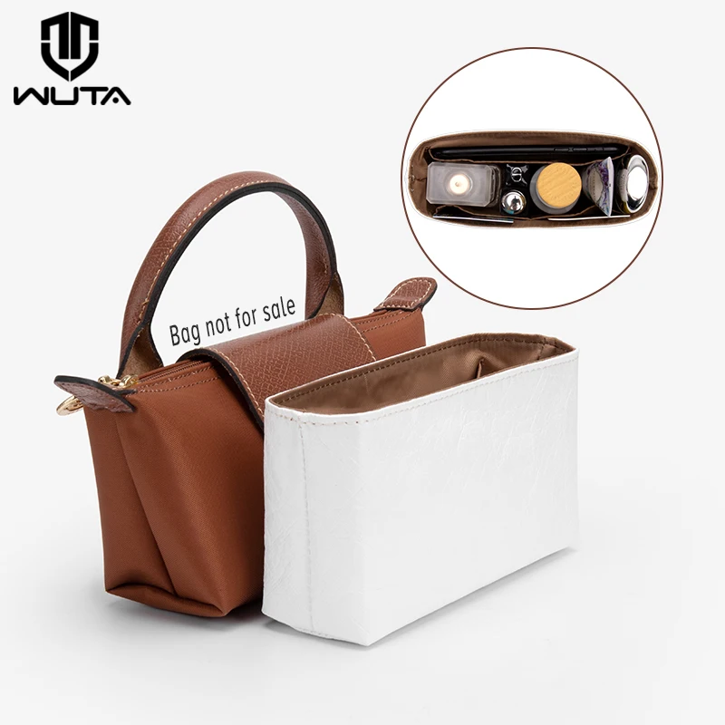 WUTA Dupont Paper Bag Organizer For Longchamp Mini Bag Ultra Light Waterproof Liner Purse Insert Handbag Inner Bag Accessories