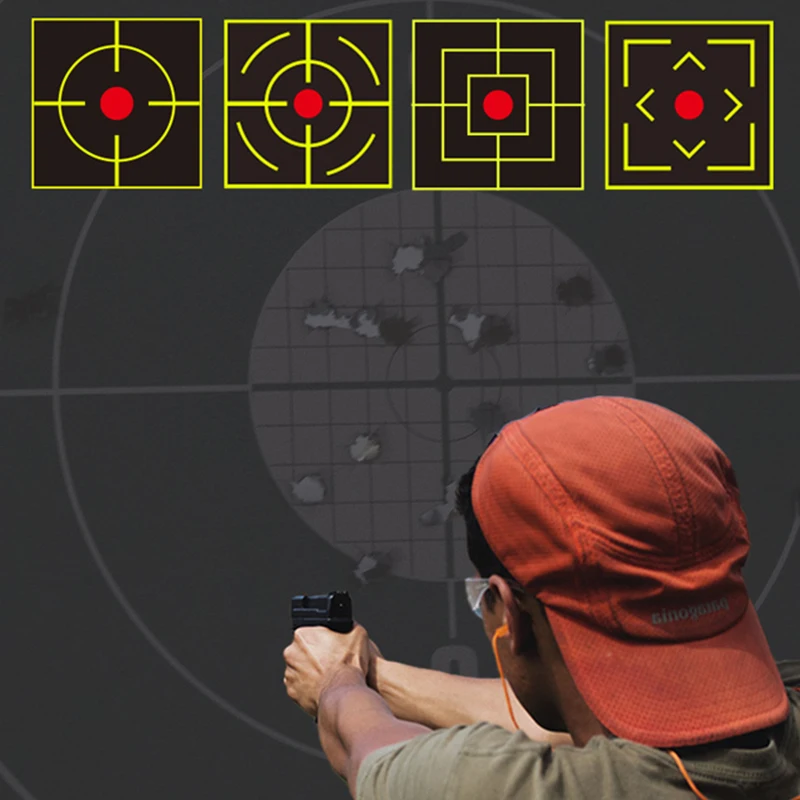 Shooting Targets Stickers 200Pcs/roll Self Adhesive Shooting Target Sticker 7.6cm Splatter Splash Amp Reactive Practice Training Hunting Stickers