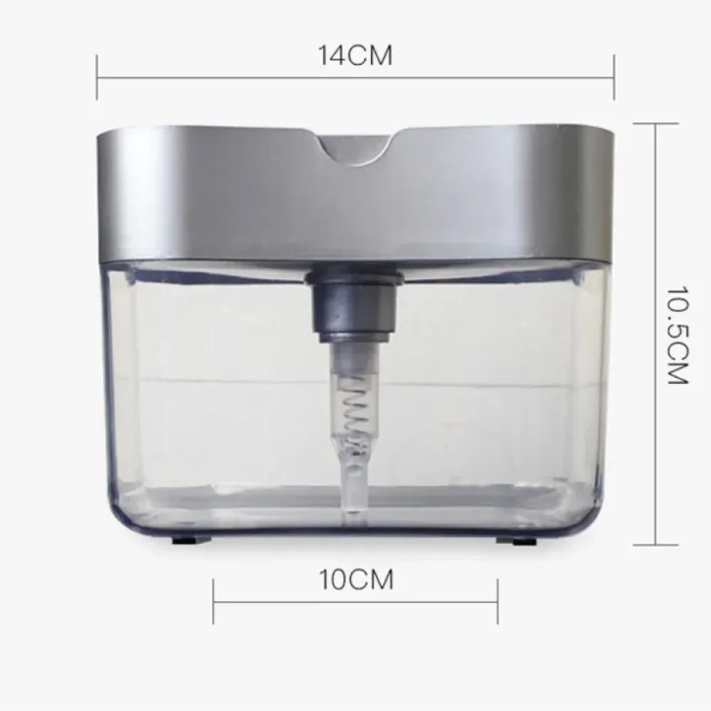 Soap Dispenser Automatic Bottle Detergent Liquid Kitchen Dish Soap Manual Pump 380ml