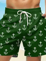2024 New Men's Board Shorts Swim Trunks Waist Anchor Quick Dry Short Holiday Beach Hawaiian Casual Micro-elastic 2