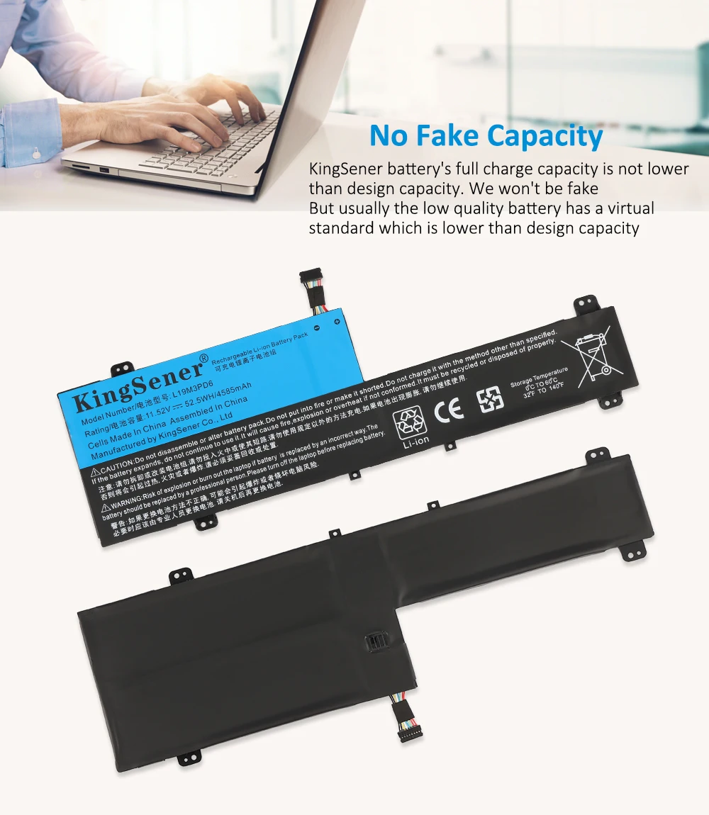 Bateria do Portátil de Kingsener L19m3pd6 L19l3pd6 para Lenovo Ideapad Flex 514iil05 5-14itl05 5-14are05 5-14alc05 5-15iil05 5-15alc05 - Imagem 6