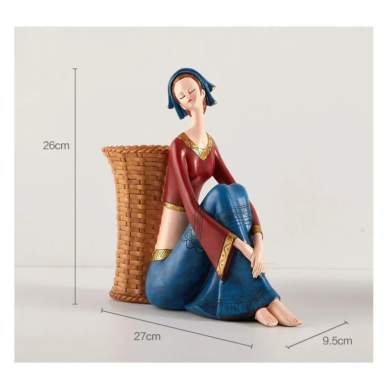 Nordic Home Decor Girl Art Figure Storage Tray Ornament Luxury Living Room Kawaii Desk Accessories Interior Figurines Decoration Sfdb92a22668b4baabedc65c3adb7d23aK