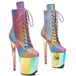 LAIJIANJINXIA New Fashion PU Upper 20CM/8inches Pole Dancing Shoes High Heel Platform Women's Modern Boots 321
