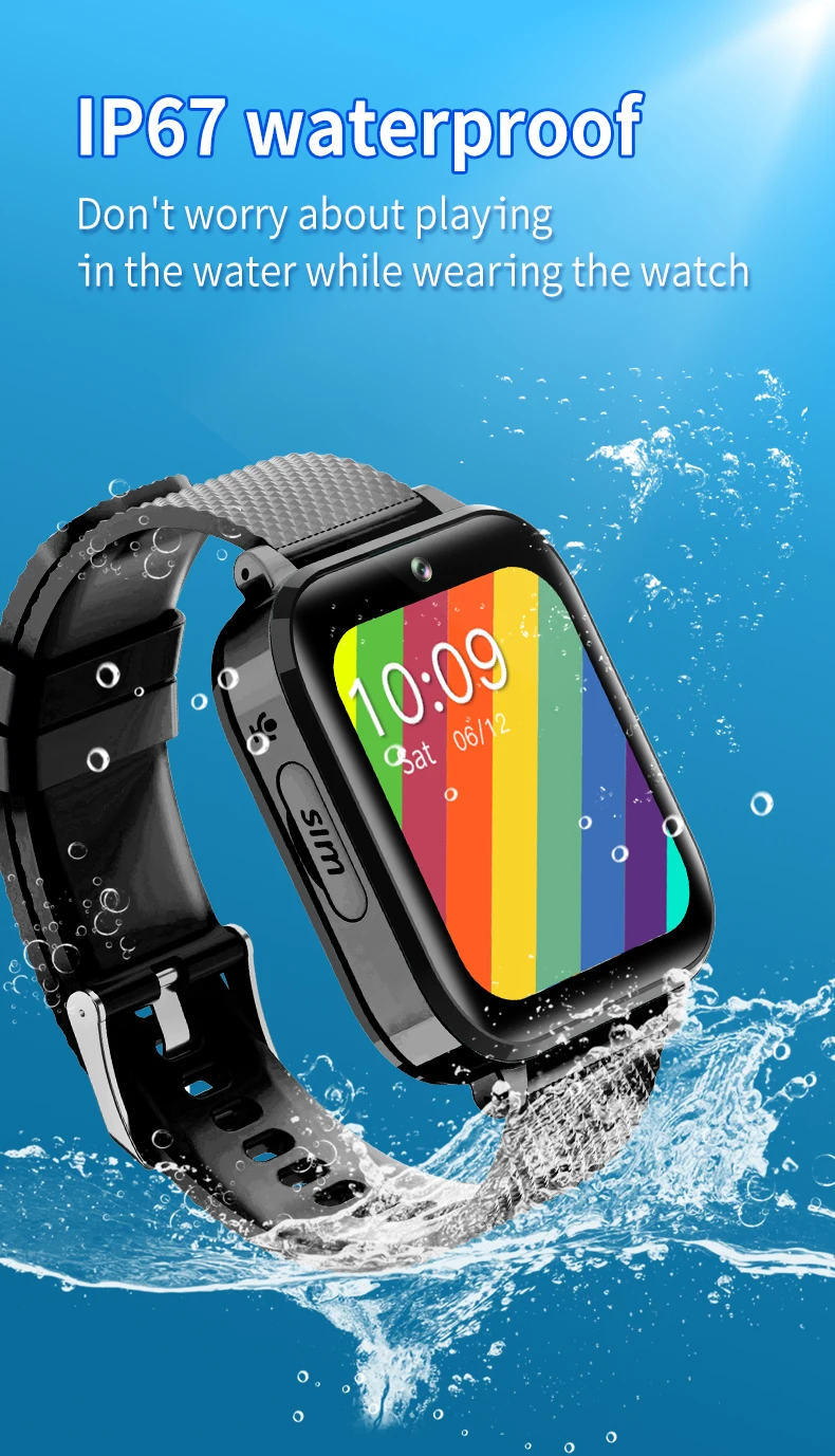 어린이용 스마트 워치 전화, T27 4G, 1G RAM, 8G ROM, GPS, HD 화상 통화, SOS, 1.7 인치 화면 시계, 앱 다운로드, 어린이 스마트워치