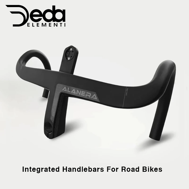 Deda Alanera Manubrio In Carbonio Manubrio Integrato Per Bici Da Strada Con Distanziali Per Cuffie Supporto Per Computer E Fotocamera Per 28.6Mm
