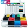 580/530/127PCS Heat Shrink Tubing kit 2:1 Shrinkable Wire Shrinking Wrap Tubing Wire Connect Cover Protection with Hot Air Gun 3