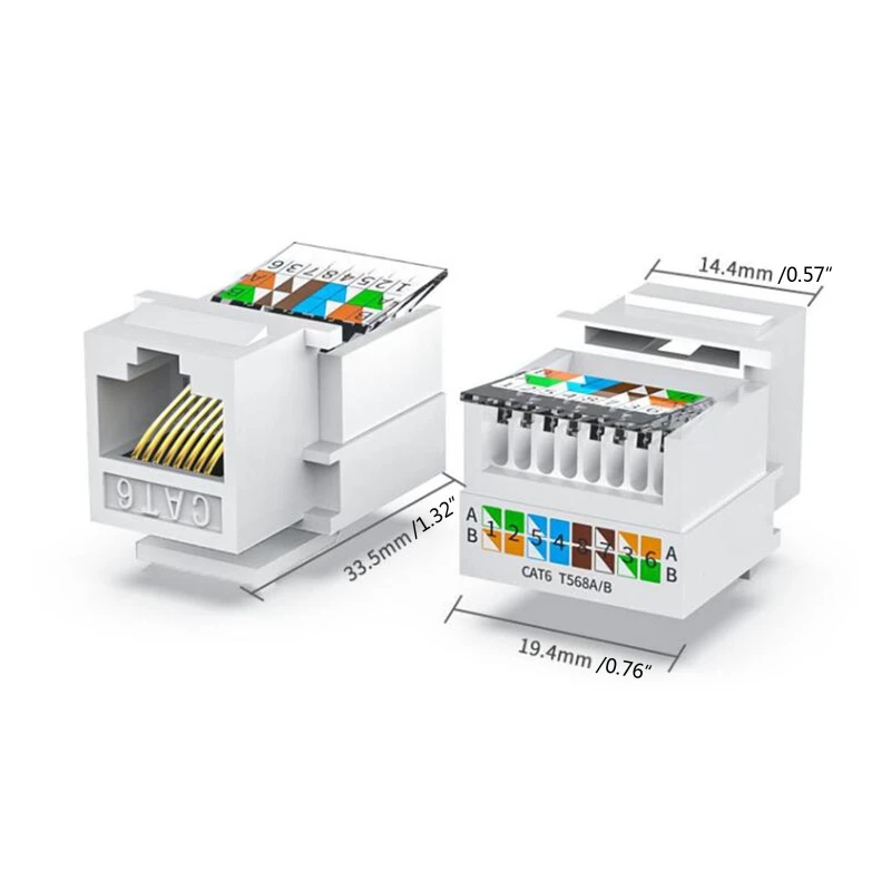 5Pcs CAT6 UTP  Module Tool-free RJ45 Connector Information Socket Computer Outlet Cable Adapter Keystone Jack