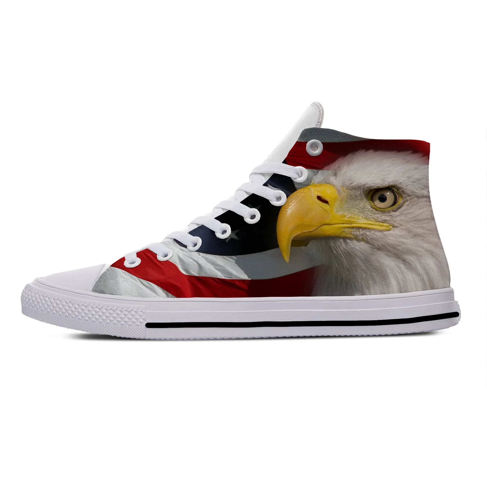 Hot USA US American America Flag Eagle Patriotic Casual Cloth Latest Shoes High Top Men Women Sneakers Classic Board Shoes