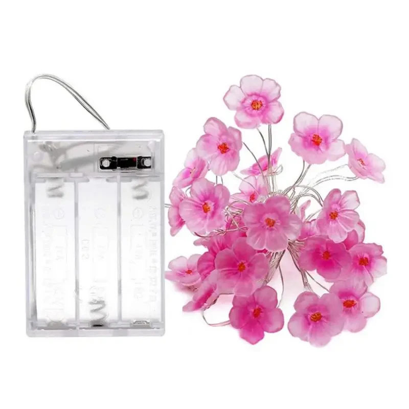 30LEDS Cherry Blossom Fairy String Lights Pink Landscape ligh Flower String Lamps For Outdoor festival Christmas Decorationts 3
