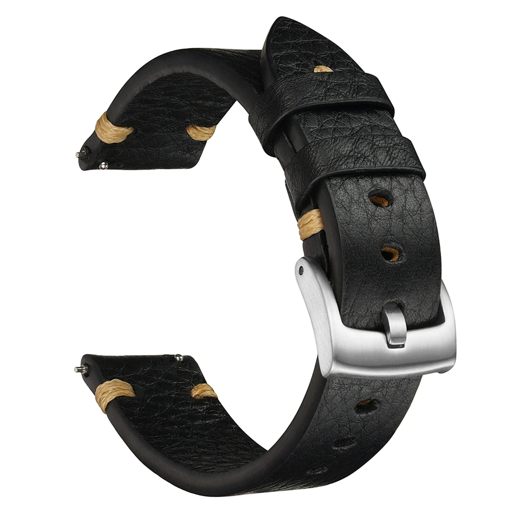 Vintage Italian Distressed Genuine Leather Watch Band