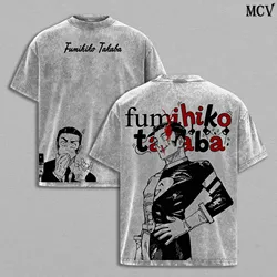 Vintage Washed Jujutsu Kaisen Anime Oversized Cotton T - Shirt - XXL (Gray)