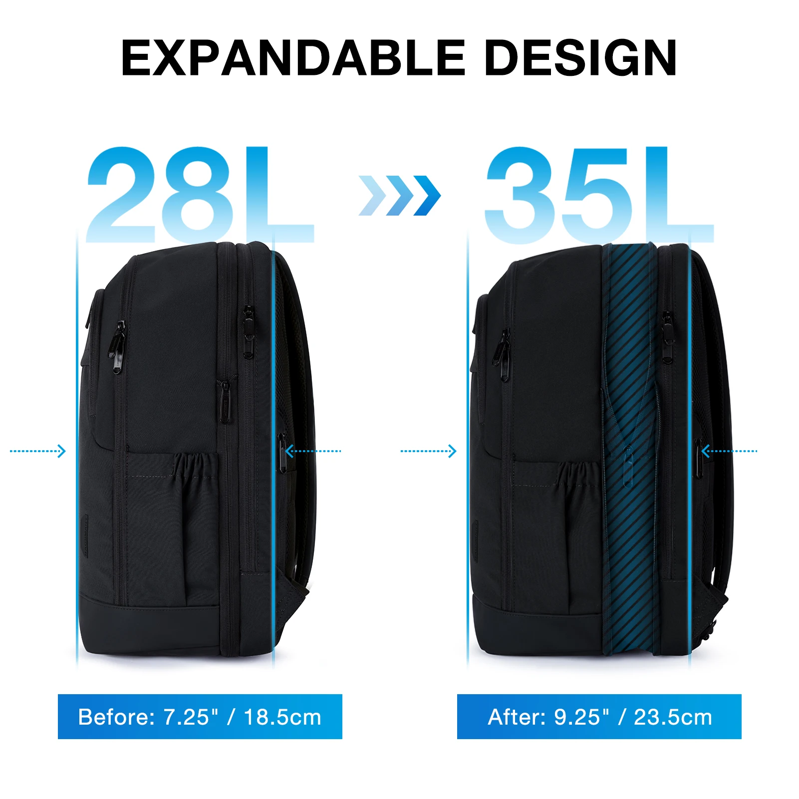 Mochila de Viaje Grande de 50L para Hombre y Mujer con Puerto USB