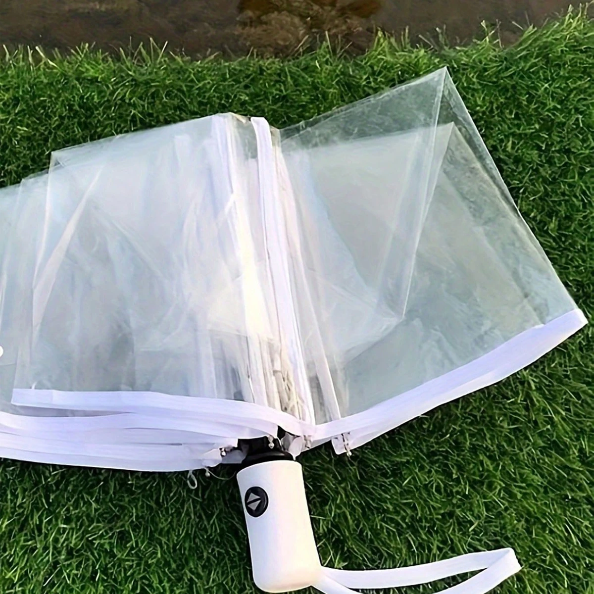 Triple Fold Rainproof Transparent Umbrella