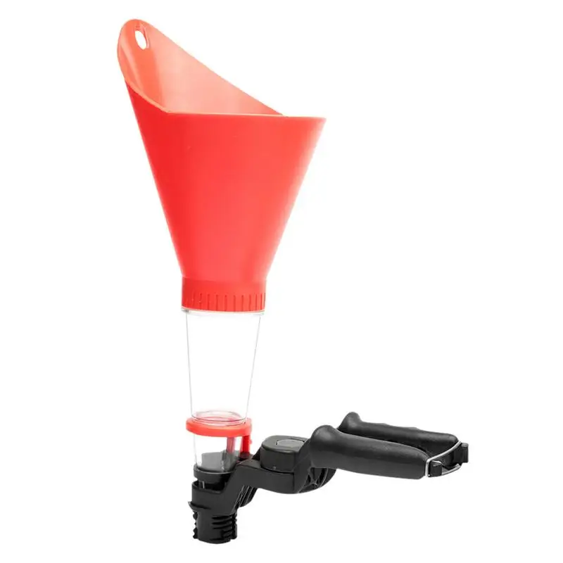 

Engine Oil Funnel With Clamp Car Plastic Funnel Detachable Long Mouth Universal Base Bracket For Adding Oil To Auto Vehicles