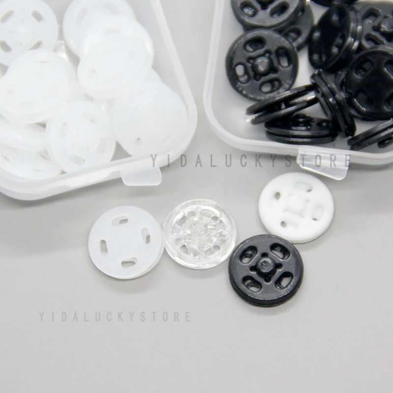 7/10/13/15/18/21mm Invisible Small Plastic Snap Buttons Fasteners Press Button Stud For Clothes Mini Accessories Wholesale