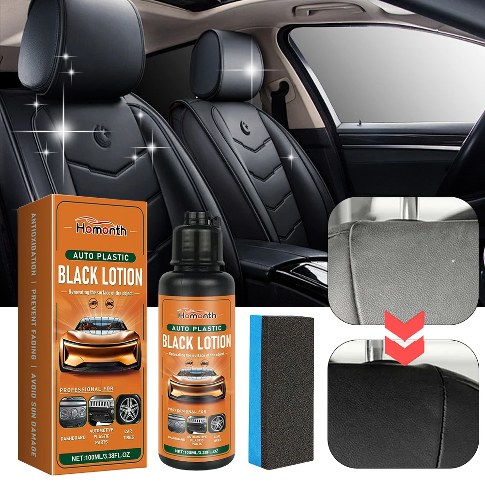 1-5pc 100ml Car Plastic Restorer Back To Black Gloss Auto Polish Repair Coating Renovator Long-Lasting Protect Car Cleaning Tool 4