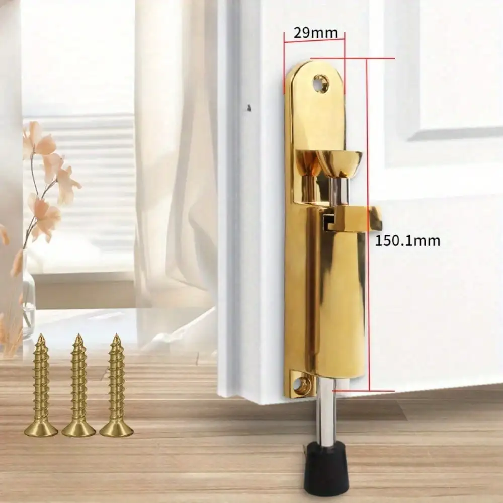1Pcs Stainless Steel Adjustable Telescopic Foot-Operated Lever Door Stops Kickdown Door Holder Stop Hardware Outdoor