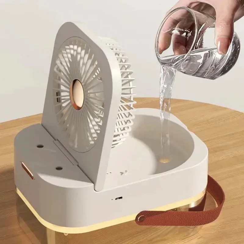 Desktop Model Cool Humidification Hydration Spray Fan Big Wind Cold Air Usb Remote Control Electric Fan