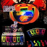 10/14.2/25ml Multiple Color Boby Paint Face Painting Art Palette Glitter Neon Makeup Party Tools Festival Halloween Cosplay Safe 2