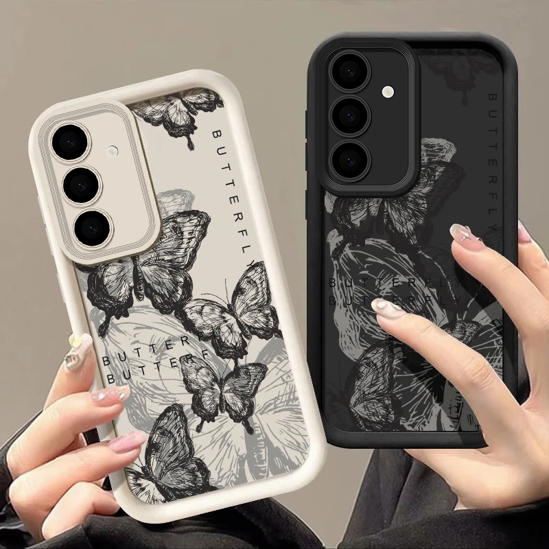 Retro Butterfly Soft Silicone Phone Case Cover
