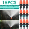 Sprycle Garden 1/4'' Watering Sprinkler Dripper Drip Irrigation Greenhouse Adjustable Mist Emitters Micro Spray Rotating Nozzle 5