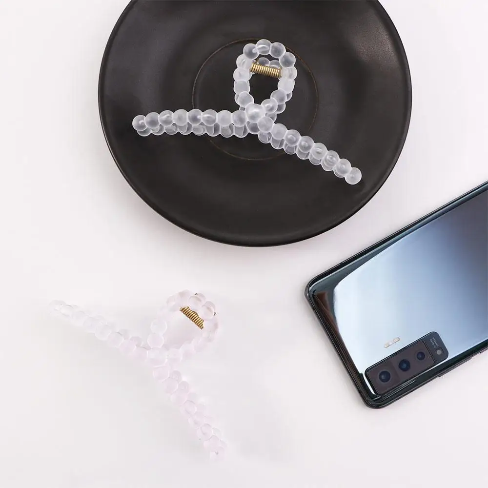 

Female Simple Cross Headwear Bathing Candy Color Acrylic Crab Clips Hair Accessories Frosted Hair Claws Hair Clips