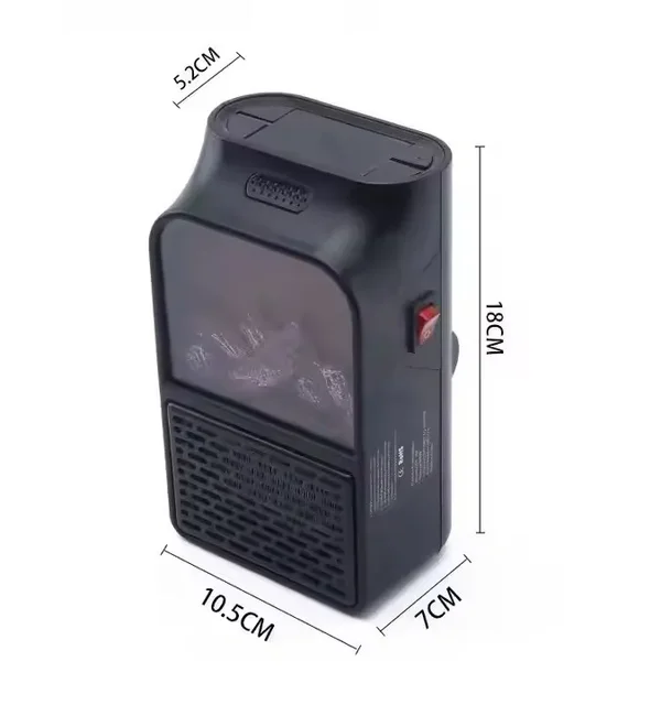 LED display portable, plug-in wall heater mini modern real flame effect fireplace built-in electric heater 6