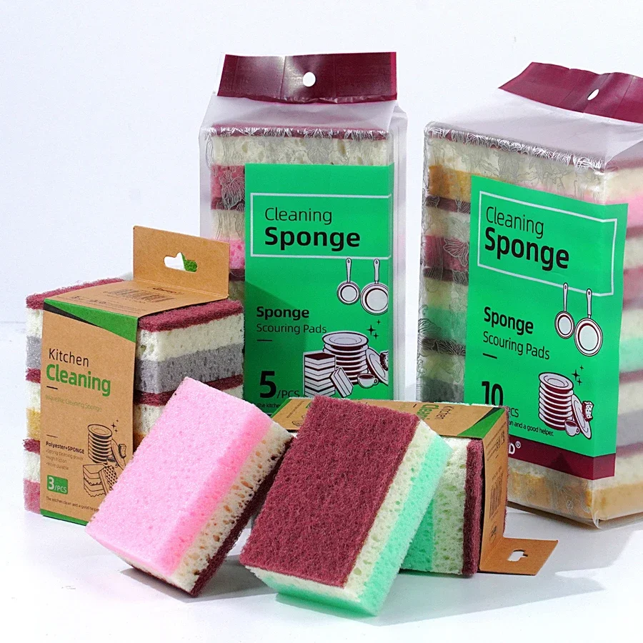 Cleaning Sponge HD Non-Greasy Dish Scrub Pad All-Purpose Pot Bowl Cleaner Kitchen Restaurant Supplies