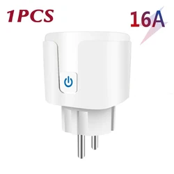 WiFi Smart Plug with Power Monitoring and Voice Control via Alexa & Google Assistant - 16A no power