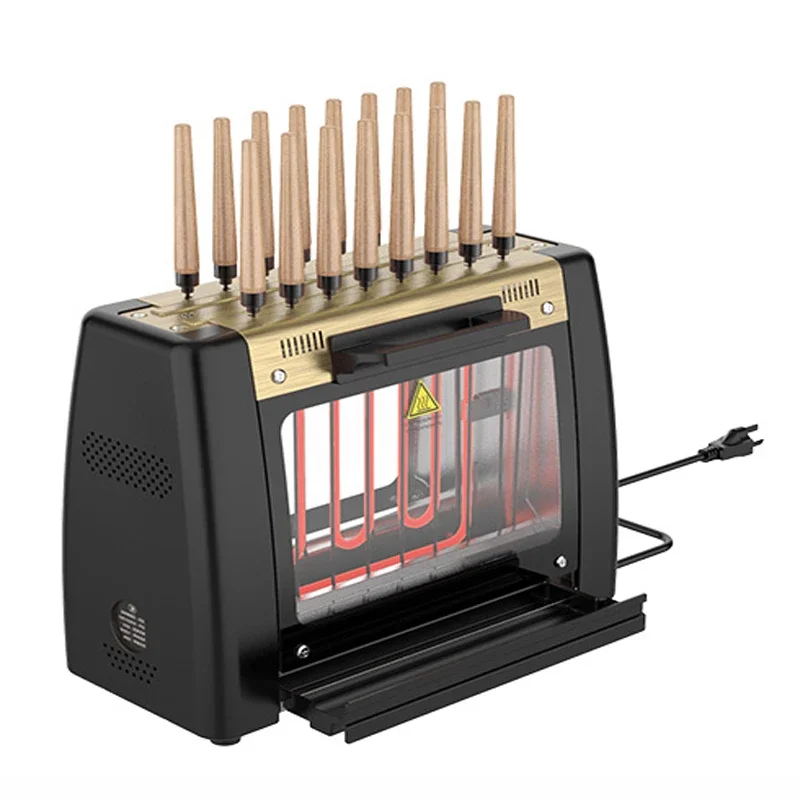 220VElectric Automatic Rotating Kebab Machine Oven Grill Electric Korean Barbecue Household Smokeless Healthy Skewers Machine